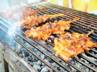 chickens grilled of stress food in Thailand