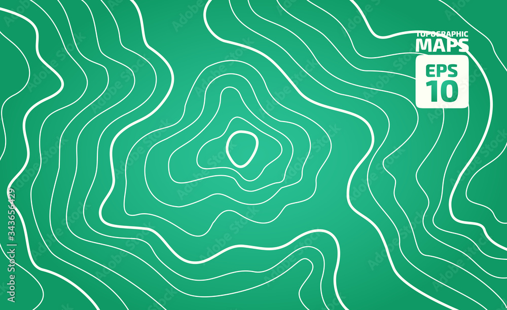 Poster the stylized height of the topographic contour in lines. the concept of a conditional geography sche
