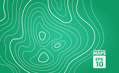 The stylized height of the topographic contour in lines. The concept of a conditional geography scheme and the terrain path. Vector illustration.	