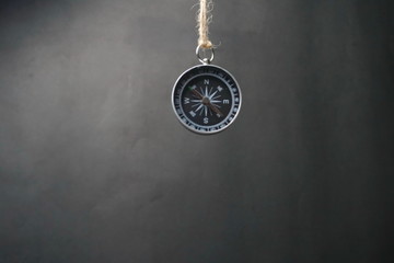 Close Up Of Magnetic Compass, Selective Focus