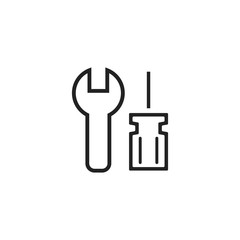 Wrench and screwdriver icon