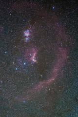 Orion constellation a fantastic place in the night sky with amazing deep sky objects like Orion,...