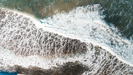 Fototapeta premium Aerial Views of Coastline and waves and beaches along the Great Ocean Road, Australia