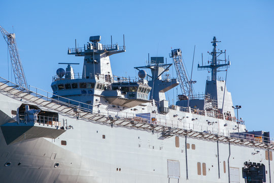 HMAS Canberra Warship In Melbourne