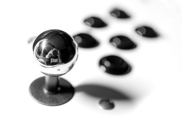 Joystick chromé de borne d'arcade
