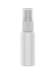 Blank plastic spray bottle for branding and mockup, 3d render illustration.