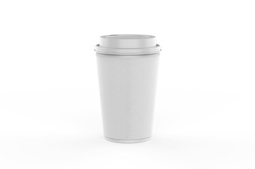 Blank paper Coffee Cup For Branding, 3d render illustration.