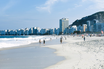 Praia de Copacabana no Rio de Janeiro, Brasil