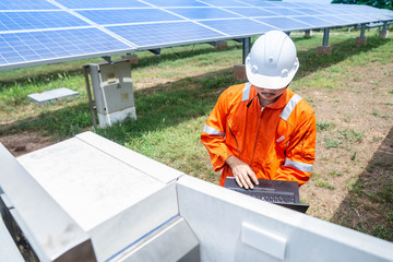 Engineers used a laptop for checking the performance of the controller box to confirming systems...