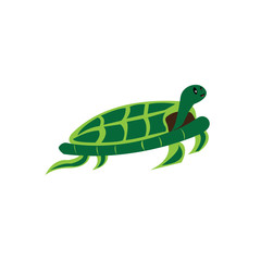 Unique funny turtle logo vector design illustration