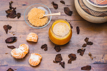 natural clementine juice with brown sugar