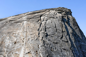 The Cables to thr top of Half Dome in Yosemite National Park, California, USA