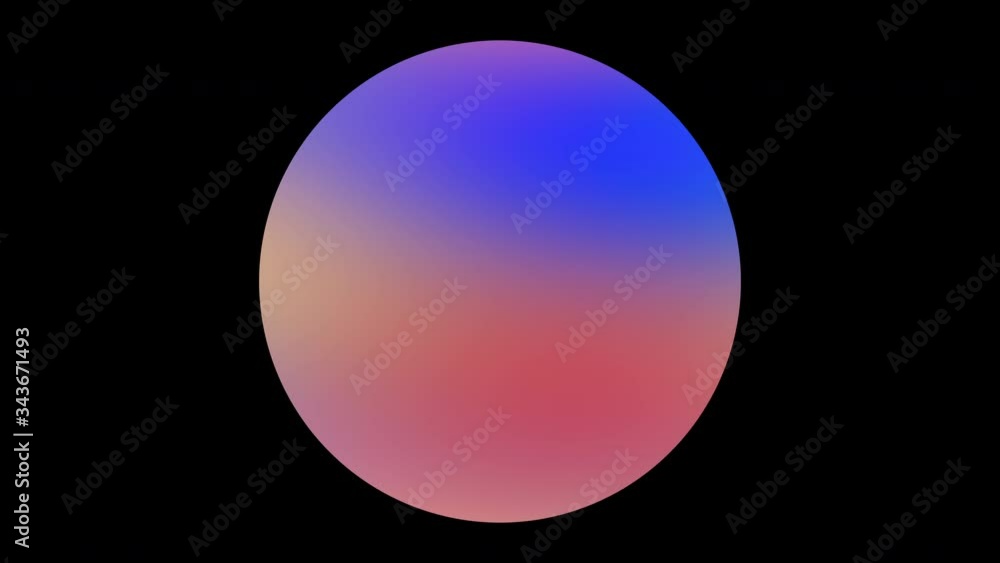 Poster color neon gradient circle moving trendy sphere loop background