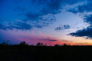 sunset in the mountains