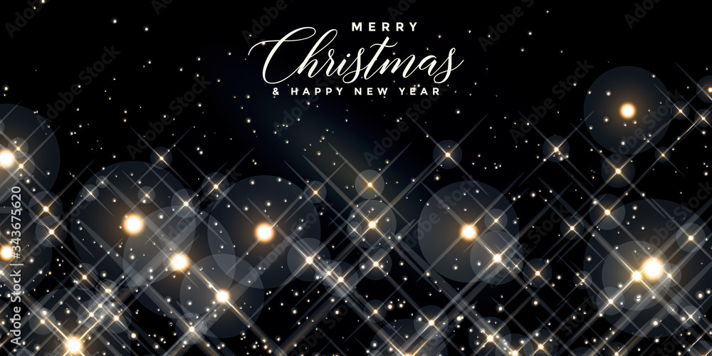 Poster bokeh background vector sparkling effect warm blurred festive party lights background