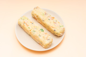 Chinese dishes Chaoshan snack potato rolls are on the plate