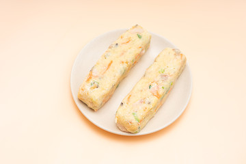 Chinese dishes Chaoshan snack potato rolls are on the plate