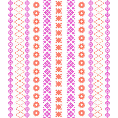 Modern stitches embroidery pattern with simple style for T-Shirt design.