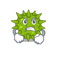 Mascot design concept of vibrio cholerae with angry face