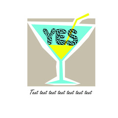 Word and symbol illustration for graphic design