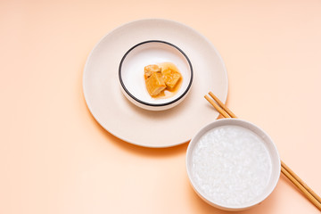 Chinese Chaoshan Breakfast White Congee Side Dish