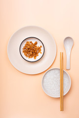 Chinese Chaoshan Breakfast White Congee Side Dish