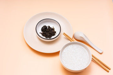 Chinese Chaoshan Breakfast White Congee Side Dish