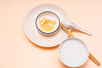 Chinese Chaoshan Breakfast White Congee Side Dish