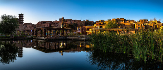 sunset over the river