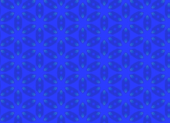 Fototapeta premium geometric star shaped texture ornaments in blue and cyan colors. symmetric design template with deep blue elements. Abstract pattern. Good for invitation card, banner, tile, textile, fabric, carpet