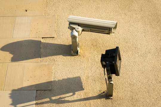 Security Camera On Wall