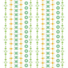 Cute stitches embroidery style for fabric cotton design.