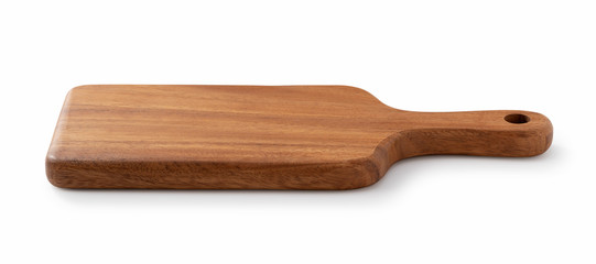 Cutting board placed on a white background