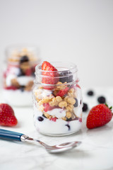 Yogurt Jar Parfait -with Berries