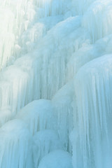 White icicles in winter in northern China