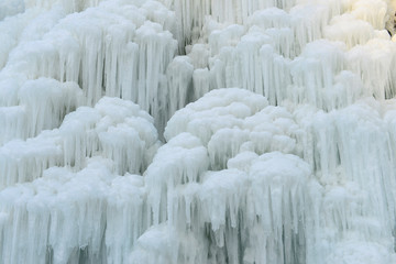White icicles in winter in northern China