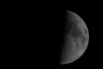 Astrophotography : Moon Peaking out of the Void