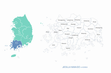 korea provinces map. vector map of korea province.
gyeonggi-do, chongcheong-do, gangsang-do, jeolla-do, jeju island map.