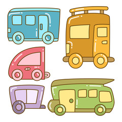 recreational vehicle and camper van color design theme