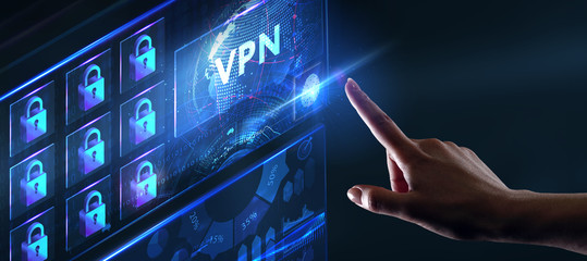Business, Technology, Internet and network concept. VPN network security internet privacy...