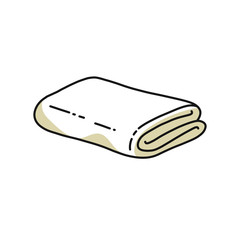 Fototapeta na wymiar bath towel doodle icon, vector illustration
