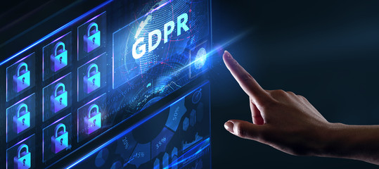 Business, Technology, Internet and network concept. GDPR General Data Protection Regulation.