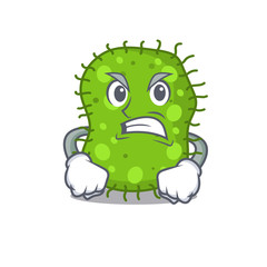 Mascot design concept of escherichia with angry face