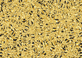 Gold terrazzo seamless pattern in trendy style. Seamless vector texture.