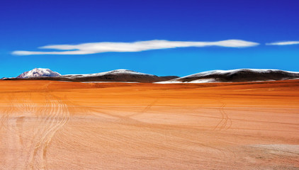 Bolivian altiplano. Natural low angle landscape © zenobillis