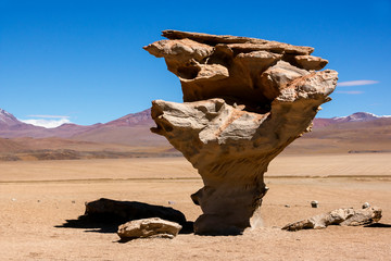 Fototapeta na wymiar Arbol de Piedra rock formation (Dali rock) in Bolivian altiplano