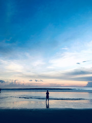 Fototapeta premium A girl on the beach.