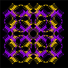 Geometric pattern Print Embroidery graphic design vector art