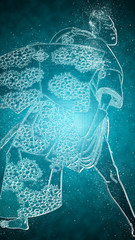 浮世絵　武士　その3　クリスタルバージョン