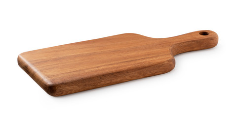 Cutting board placed on a white background